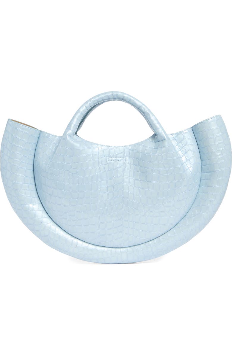 Cult Gaia Bella Croc-Embossed Leather Tote Bag, Alternate, color,