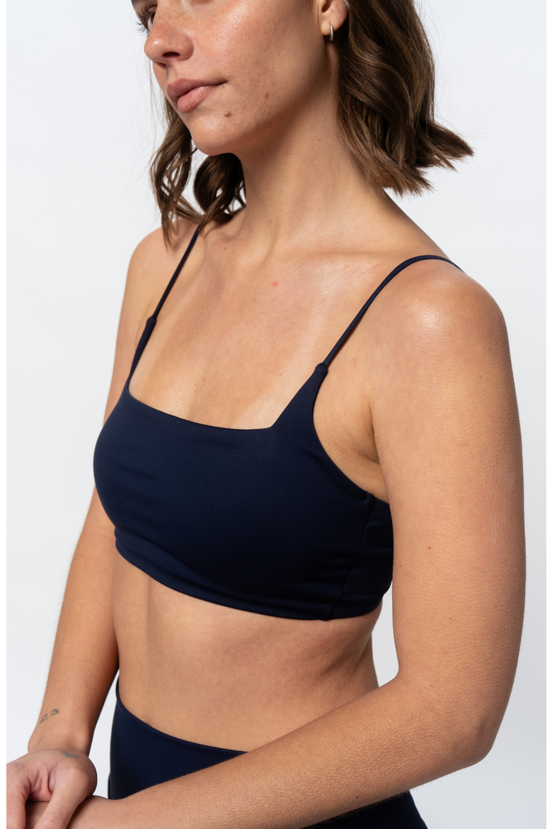 Ready Thin Square Neck Bra, Alternate, color, Navy