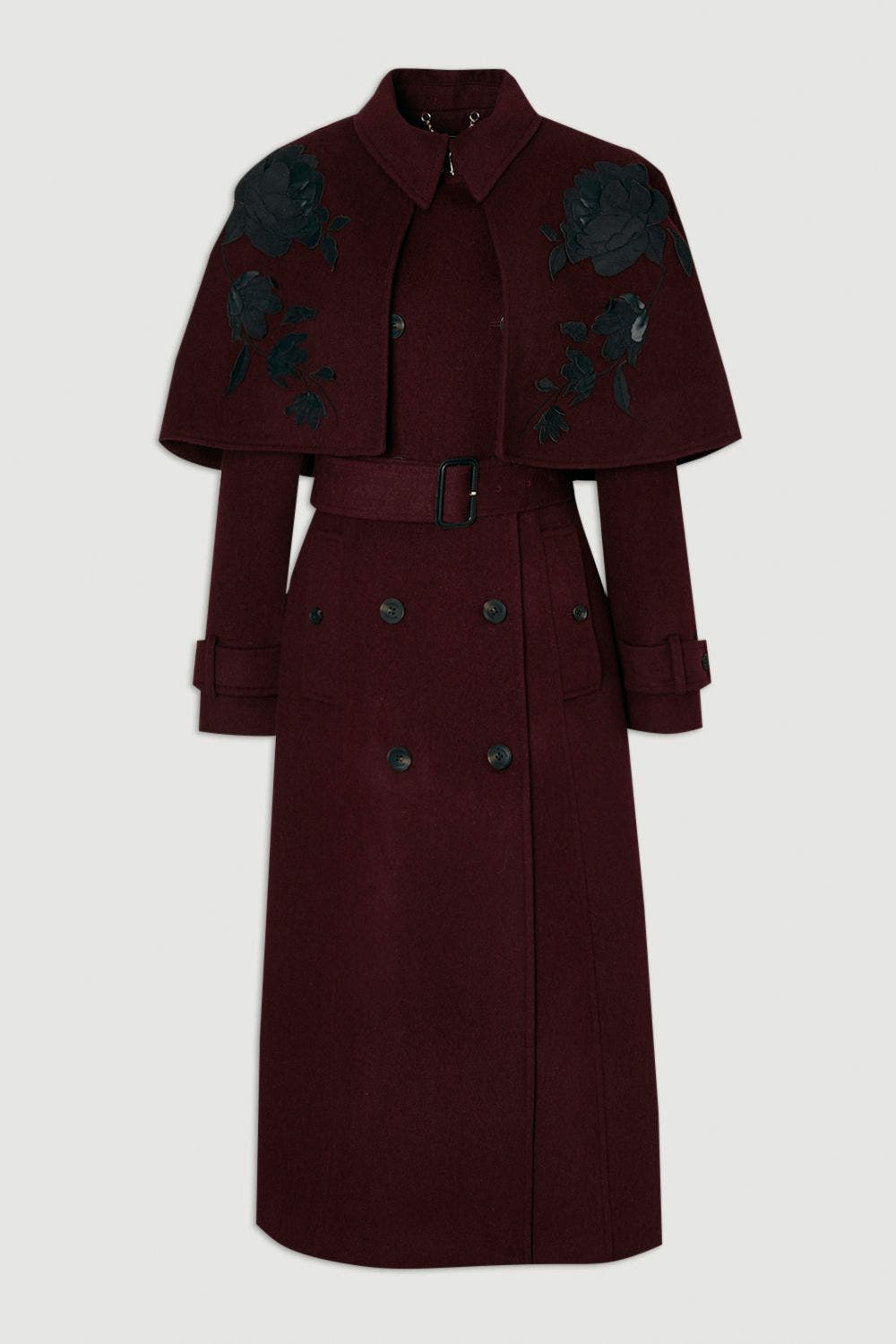 Karen Millen Tailored Funnel-Neck Cape Midi Coat (Women) | Nordstrom