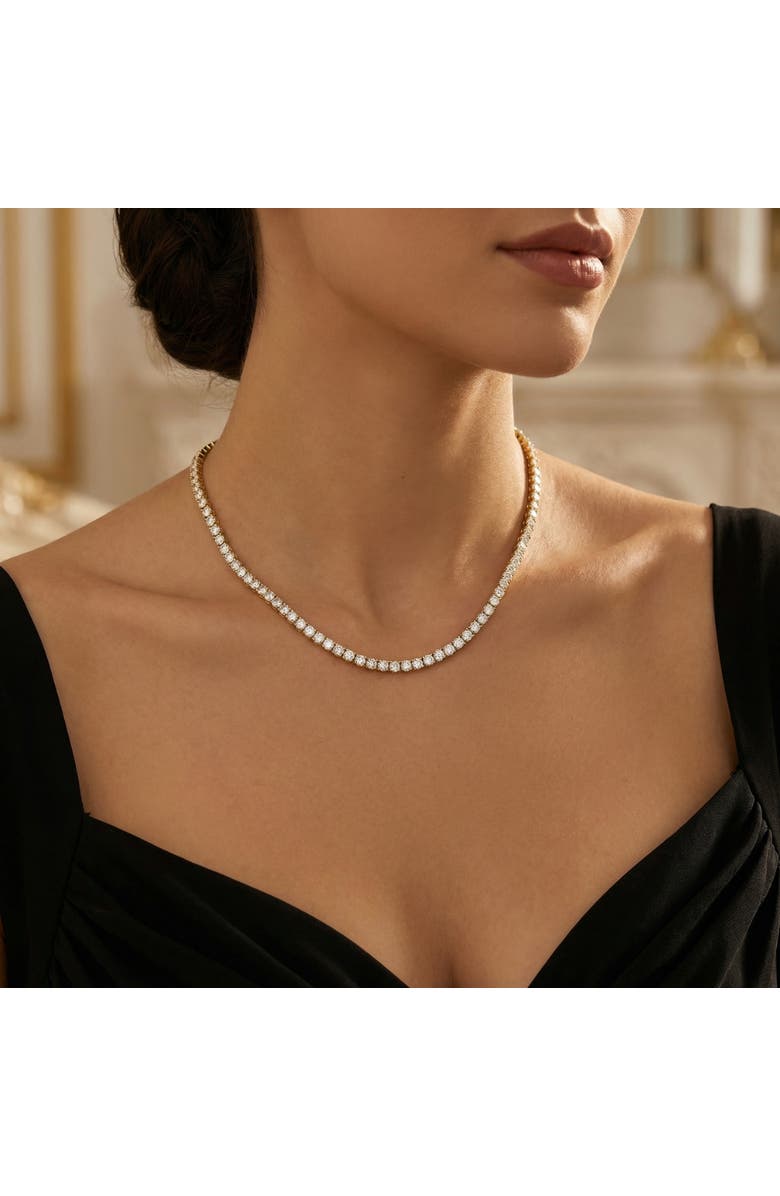 Bliss Diamond 29 Ct Diamond Tennis Necklace 14K Gold 16" Lab Grown, Alternate, color, 14K Yellow Gold