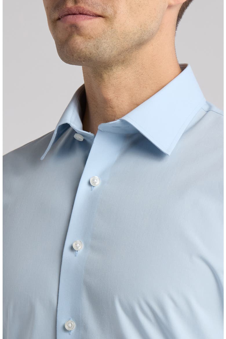 Non-Iron Traditional Fit Solid Cotton Dress Shirt, Alternate, color, BLUE SKYWAY