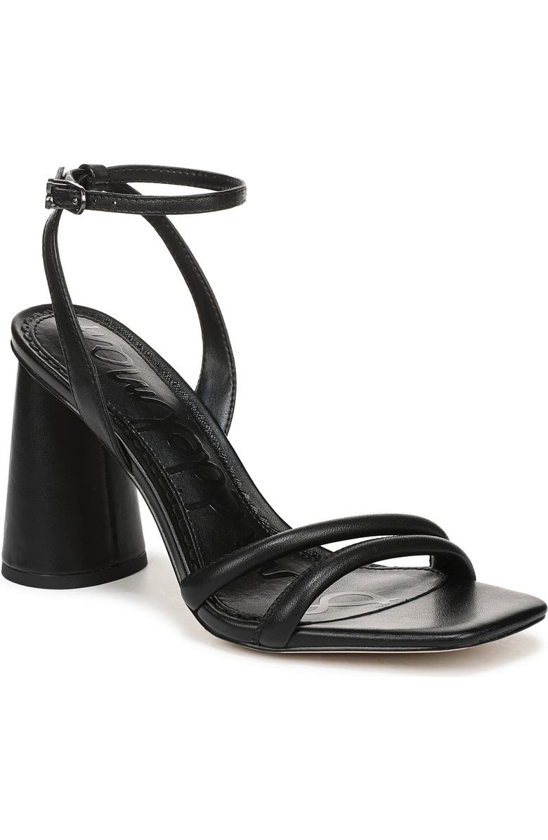 Sam Edelman Kia Block Heel Ankle Strap Sandal, Main, color, Black