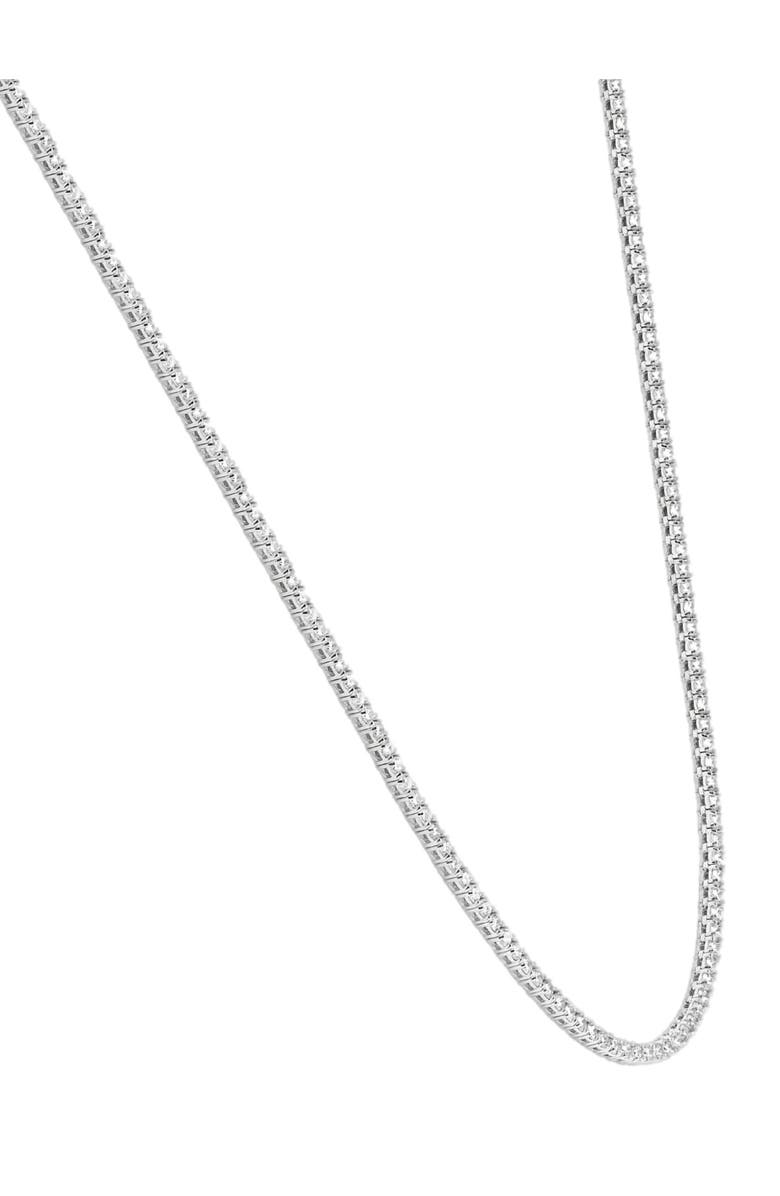Bliss Diamond 8Ct TW Diamond Tennis Necklace 4-Prong 14k Gold 16" Lab Grown, Alternate, color, 14K White Gold
