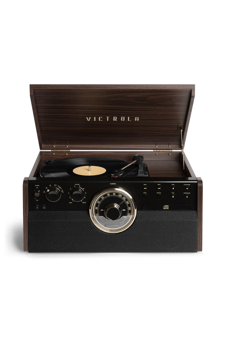 Empire 6 in 1 Wood Record Player, Alternate, color, Espresso