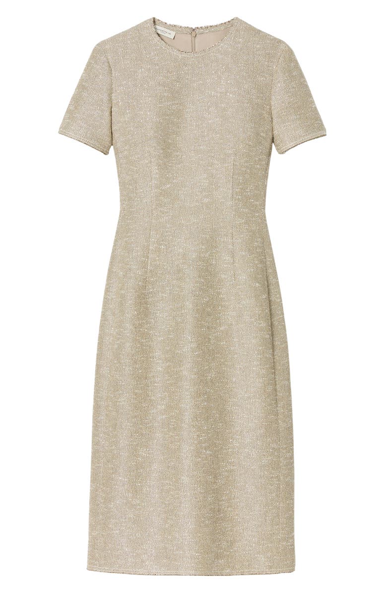 Lafayette 148 New York Sequin Speckled Tweed Sheath Dress, Alternate, color, Hickory Multi