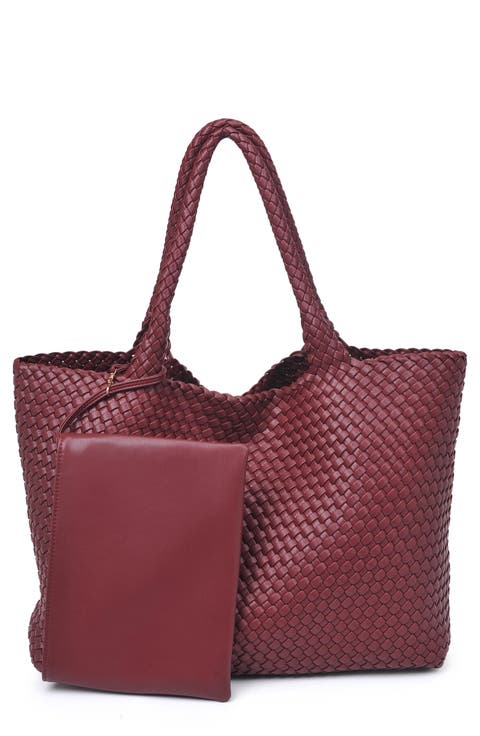 Woven Unlined Tote Bag and Pouch