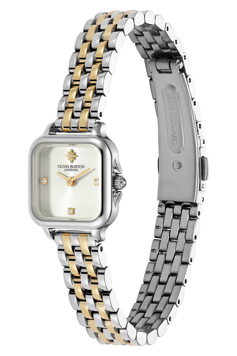 Mini Grosvenor Bracelet Watch, 20mm, Alternate, color, SILVER & GOLD