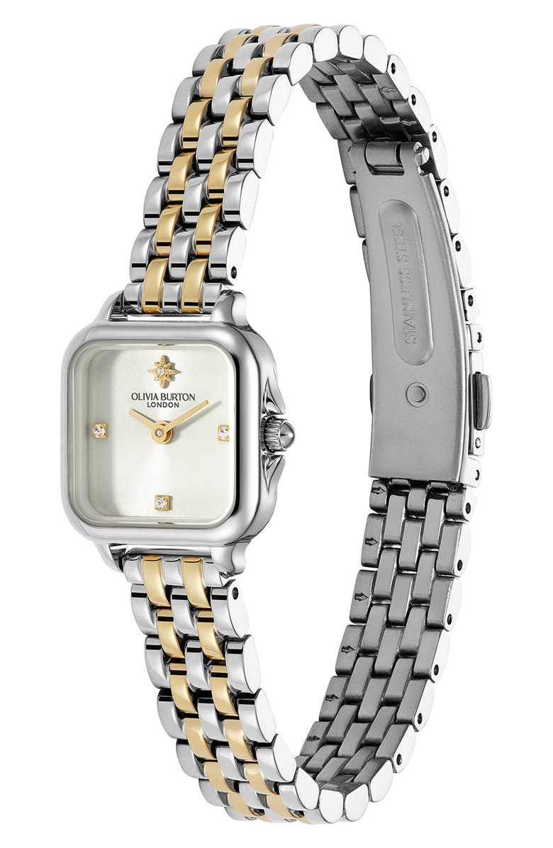 Olivia Burton Mini Grosvenor Bracelet Watch, 20mm, Alternate, color, Silver & Gold
