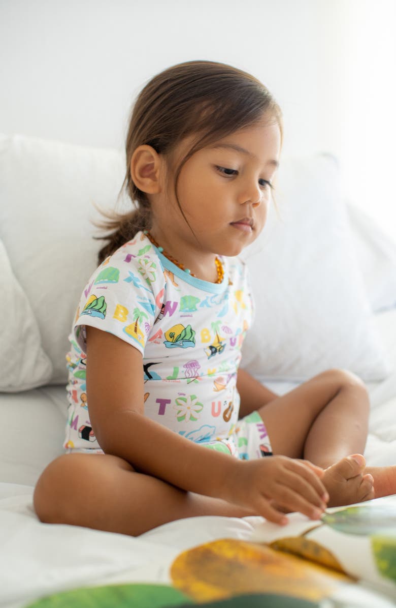 Coco Moon Kine ABCs Fitted Short Pajamas, Alternate, color,