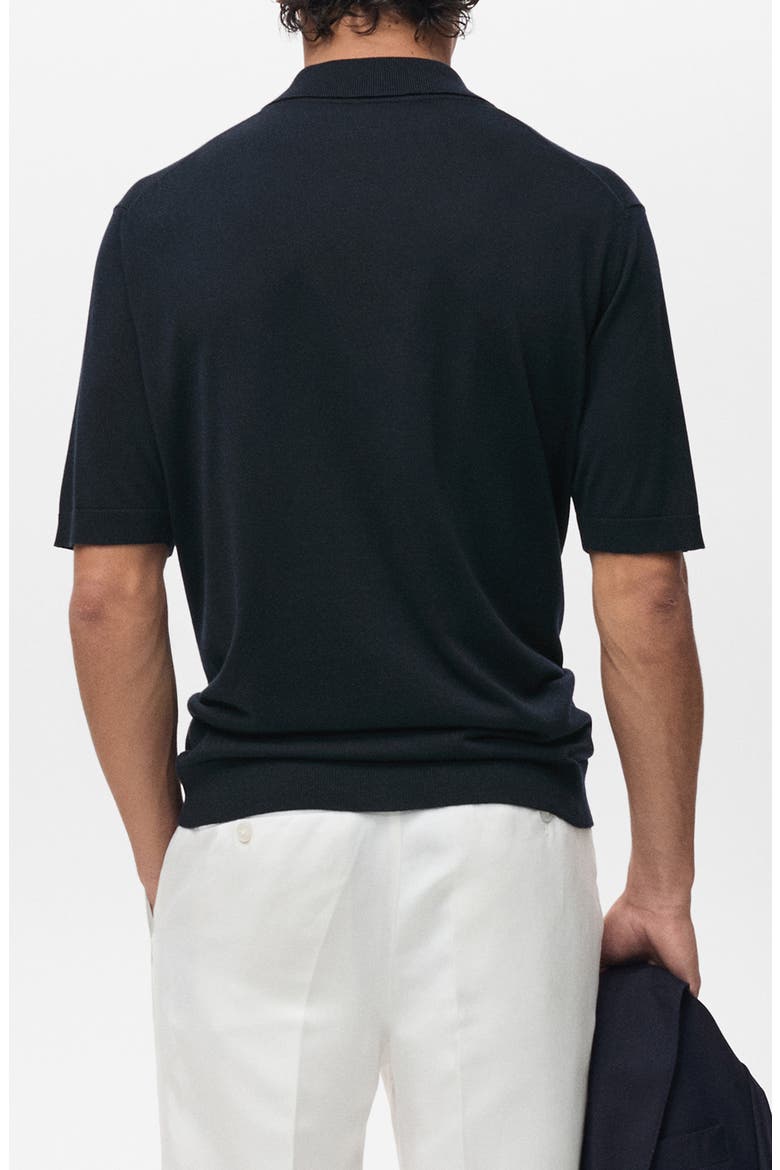 Fine Knit Polo, Alternate, color, NAVY