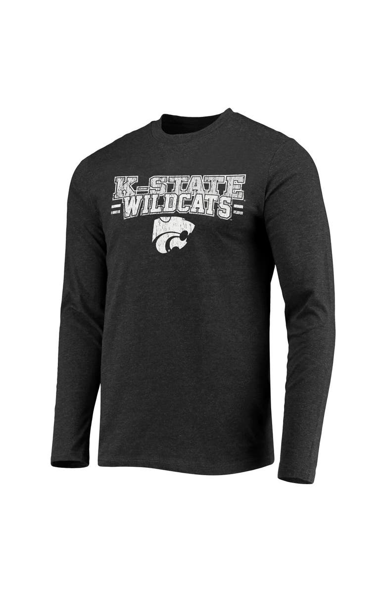 CONCEPTS SPORT Men's Concepts Sport Purple/Heathered Charcoal Kansas State Wildcats Meter Long Sleeve T-Shirt & Pants Sleep Set, Alternate, color, Purple