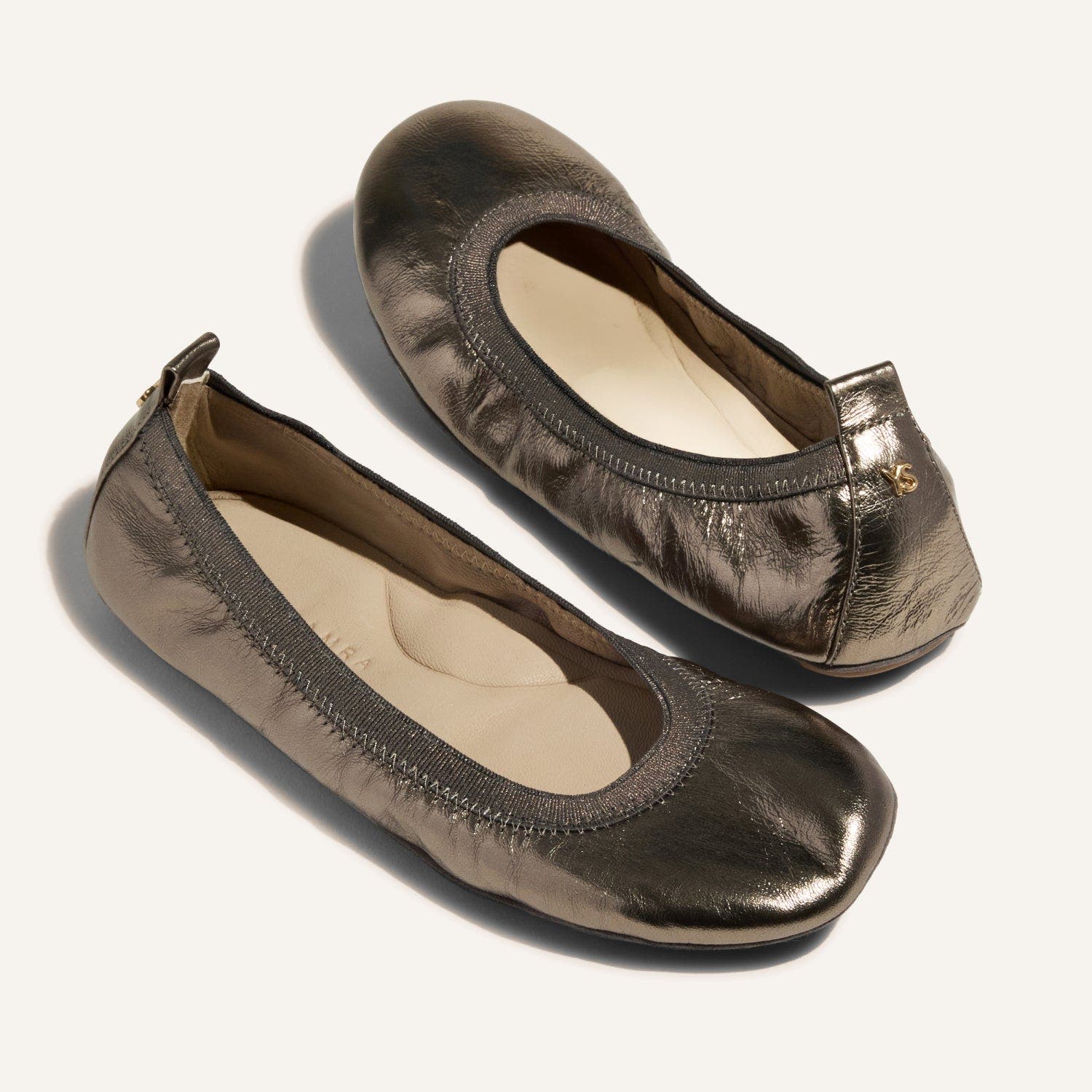 Samara Foldable Ballet Flat, Alternate, color, Pewter