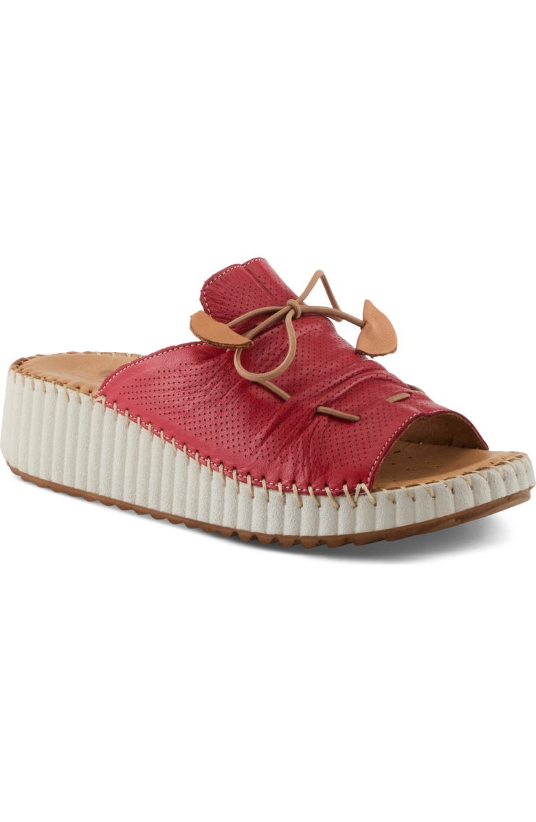 Spring Step Nevelle Wedge Sandal, Main, color, Red