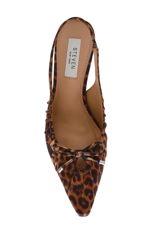 Steven New York Blume Pointed Toe Slingback Pump In Leopard