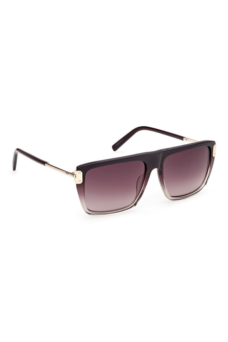 56mm Square Sunglasses, Alternate, color, PLUM CRYSTAL / GOLD / PURPLE