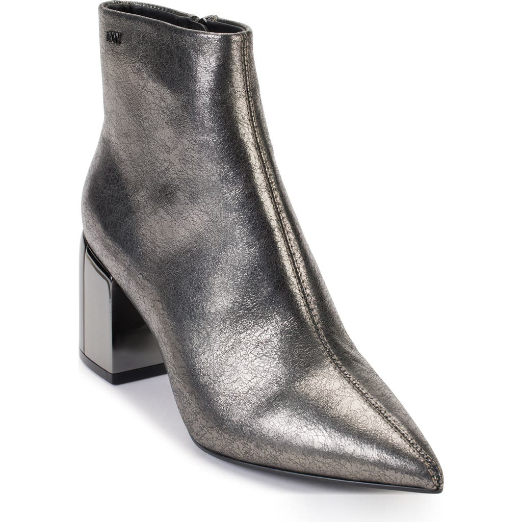 Dkny Daniella Pointed Toe Bootie In Silver