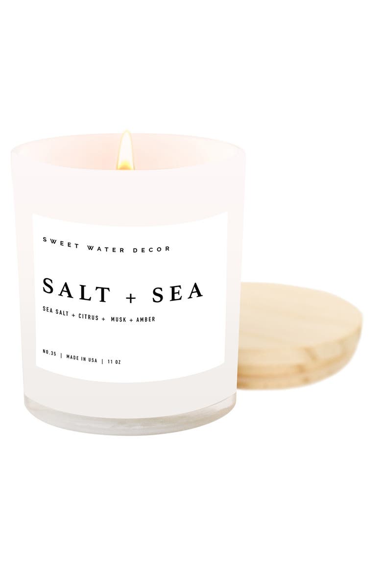 11oz White Jar Candle - Spa Scents, Main, color, WHITE