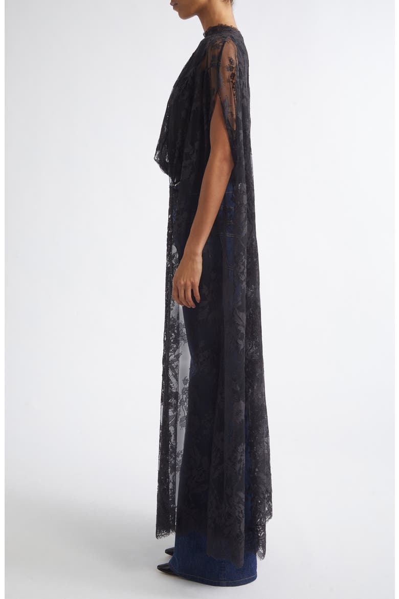 Valiant Lace Cape Top, Alternate, color, BLACK