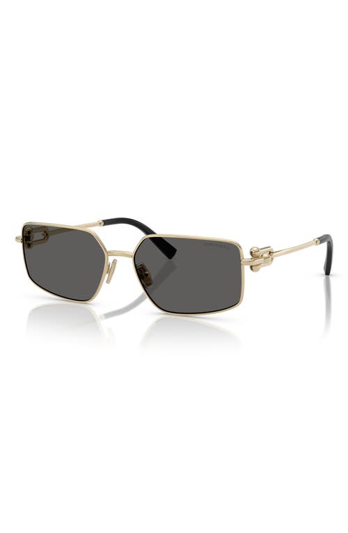 Tiffany & Co . 58mm Rectangular Sunglasses In Gray