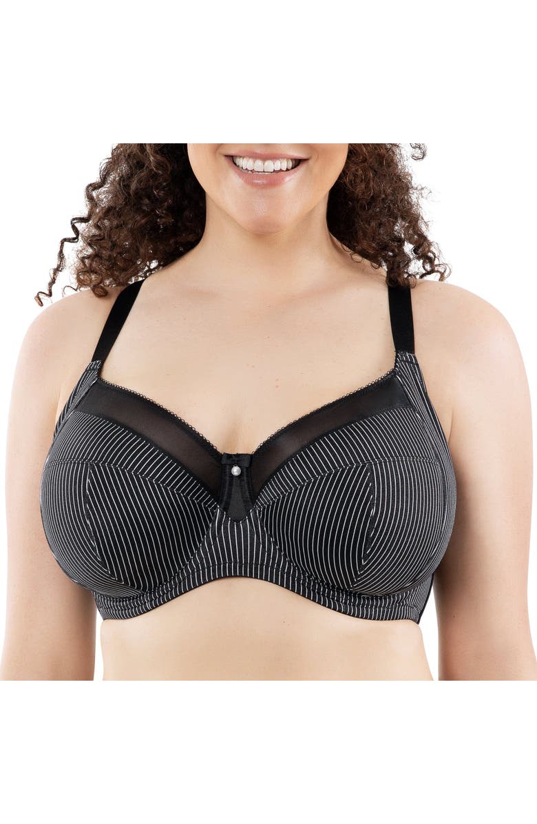 Parfait Adele Unlined Wired Bra, Alternate, color, Black Stripe