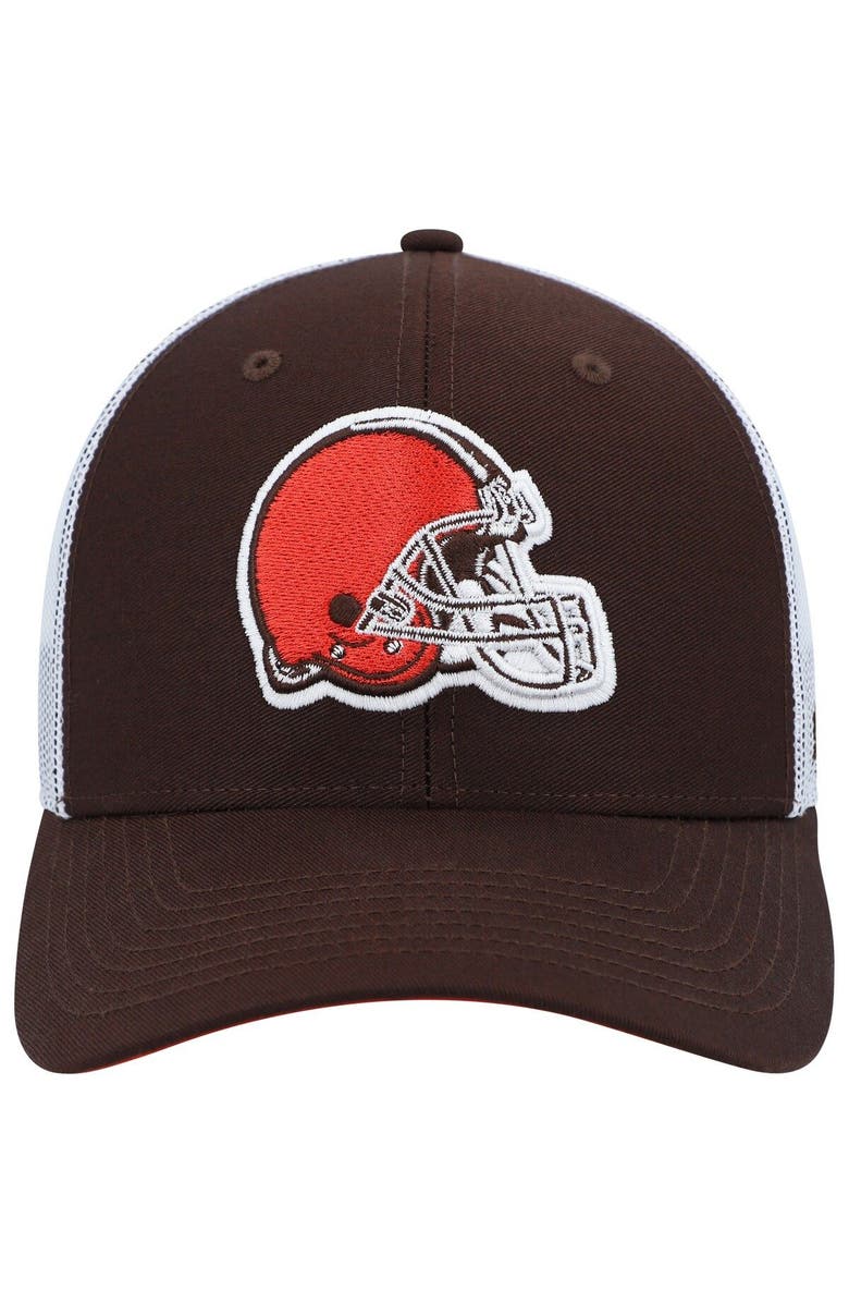 '47 Youth '47 Brown/White Cleveland Browns Adjustable Trucker Hat, Alternate, color, Brown