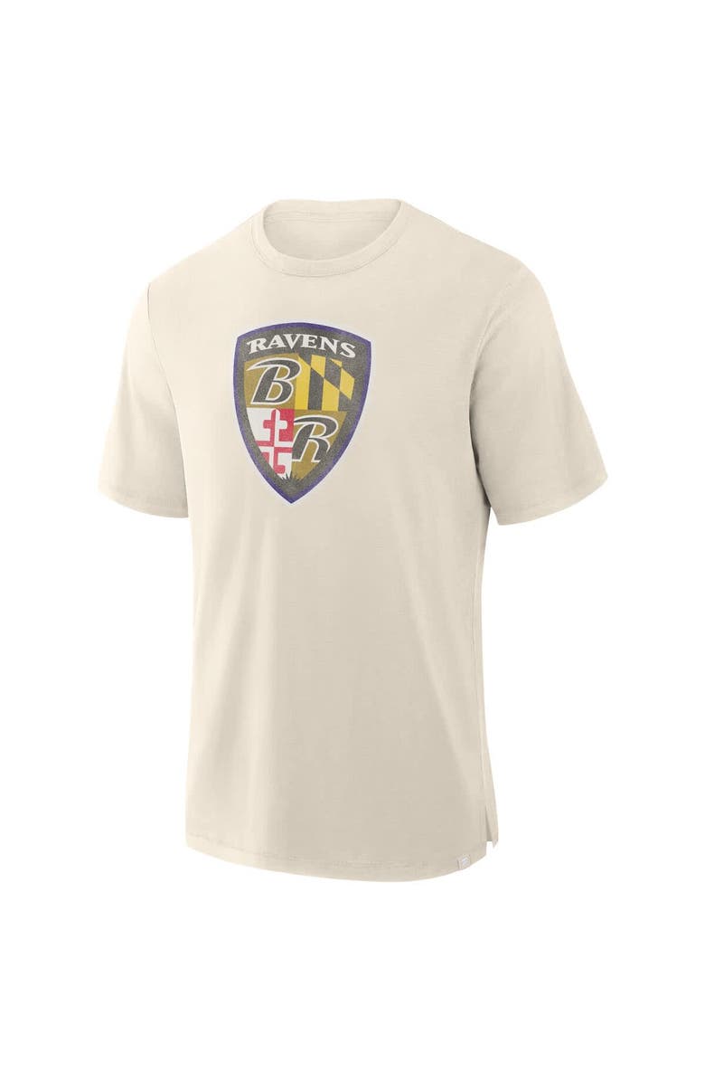 FANATICS Men's Fanatics  Cream Baltimore Ravens Slub T-Shirt, Alternate, color, Cream