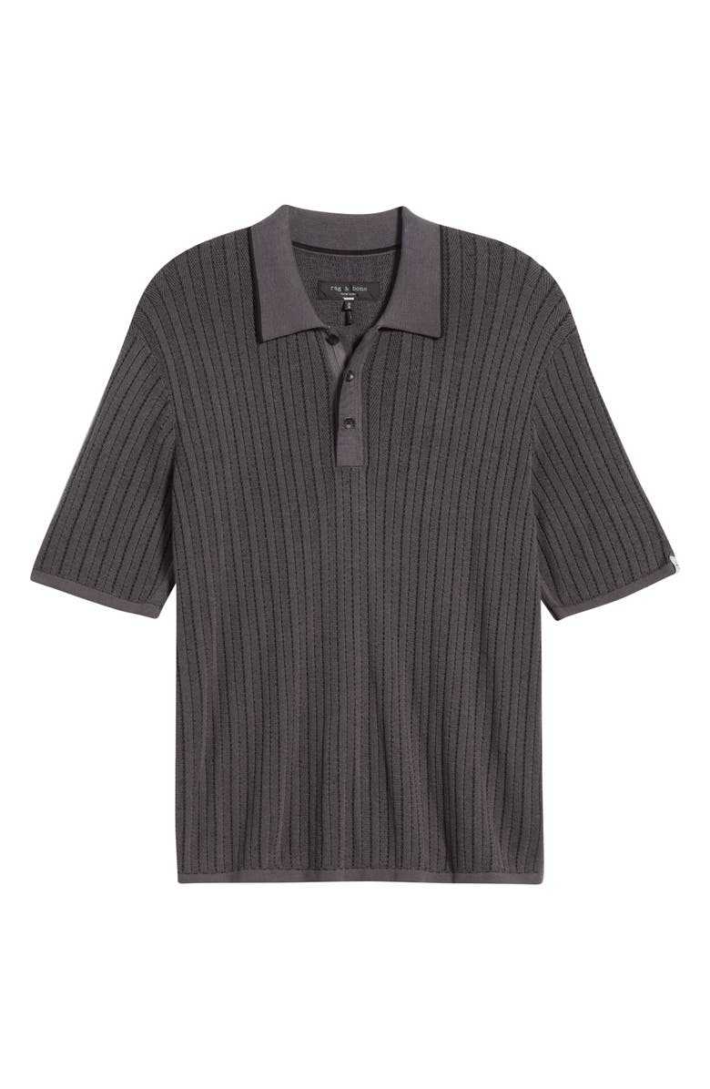 rag & bone Harvey Garment Dye Polo, Alternate, color, Wshbk