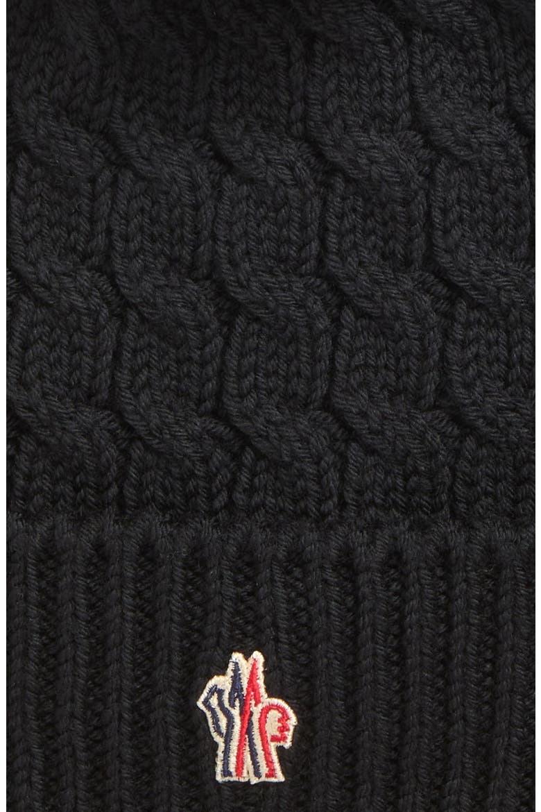 Wool Pom Beanie, Alternate, color, BLACK