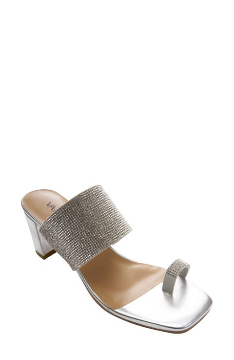 Moos Rhinestone Toe Loop Sandal (Women)