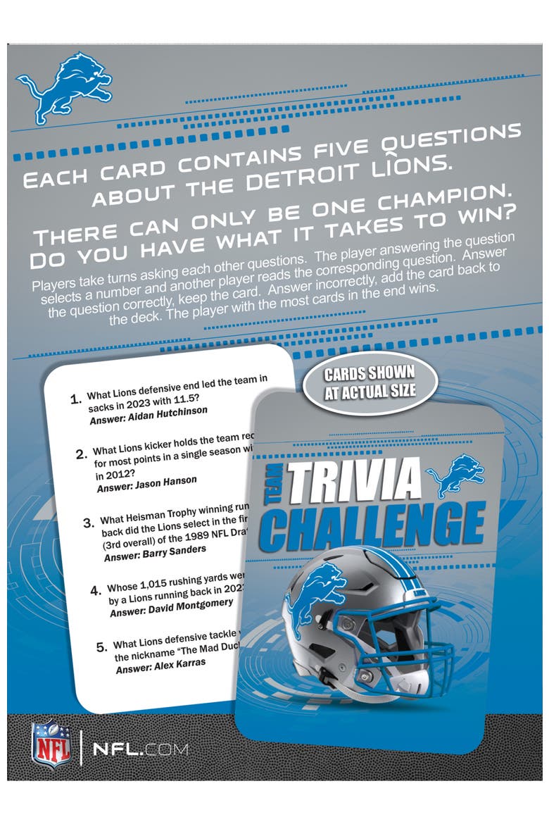 Detroit Lions Trivia Challenge, Alternate, color, Multicolor