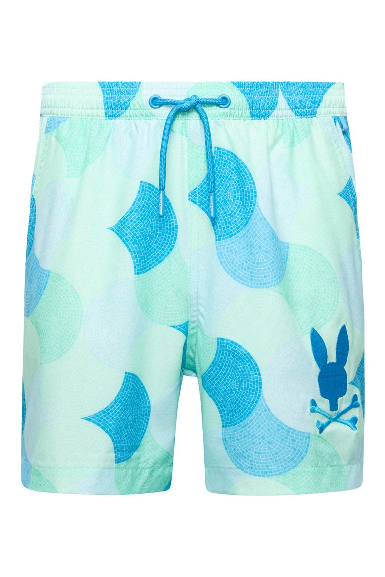 Kids' Ethan Allover Print Swim Trunks, Main, color, CABBAGE
