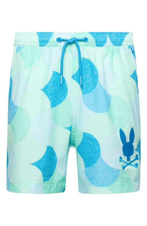 Kids' Ethan Allover Print Swim Trunks