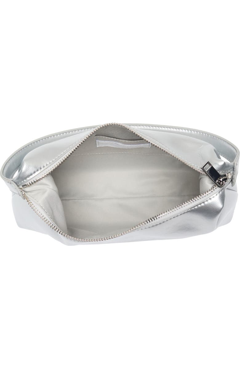 Stand Oil Plump Faux Leather Shoulder Bag, Alternate, color, Silver
