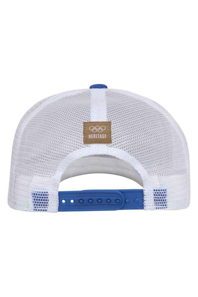 Men's Outerstuff  Royal Los Angeles 1984 Olympic Games Stars & Rings Foam Front Trucker Adjustable Hat, Alternate, color, Royal