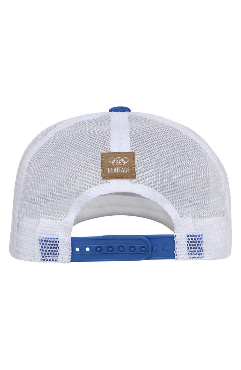 Outerstuff Men's Outerstuff  Royal Los Angeles 1984 Olympic Games Stars & Rings Foam Front Trucker Adjustable Hat, Alternate, color, Royal