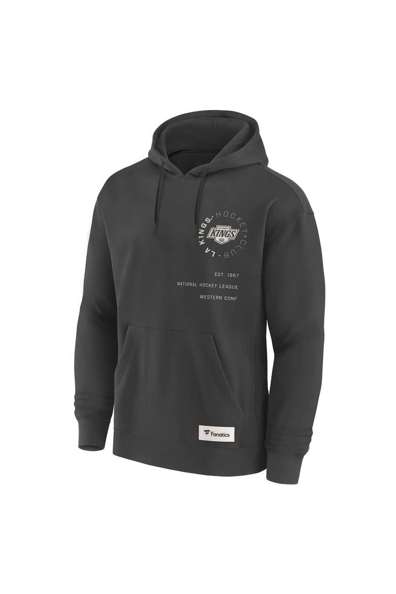 Men's Fanatics Charcoal Los Angeles Kings Future Ground Info Pullover Hoodie, Alternate, color, Charcoal