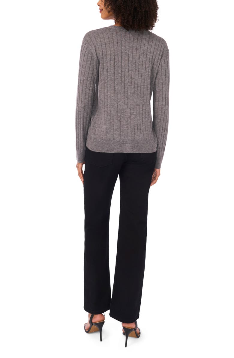 Ted Baker Rib Cardigan, Alternate, color, Gravel Grey