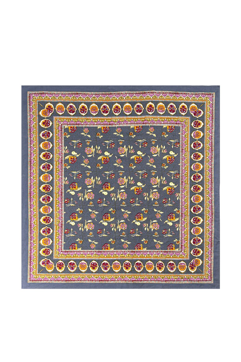 Pansy Tablecloth, Main, color, Red/Grey 90" x 90"