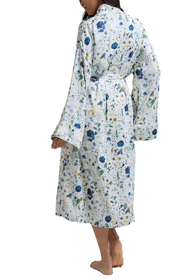 Corina Long Sleeve Robe, Alternate, color, White Multi