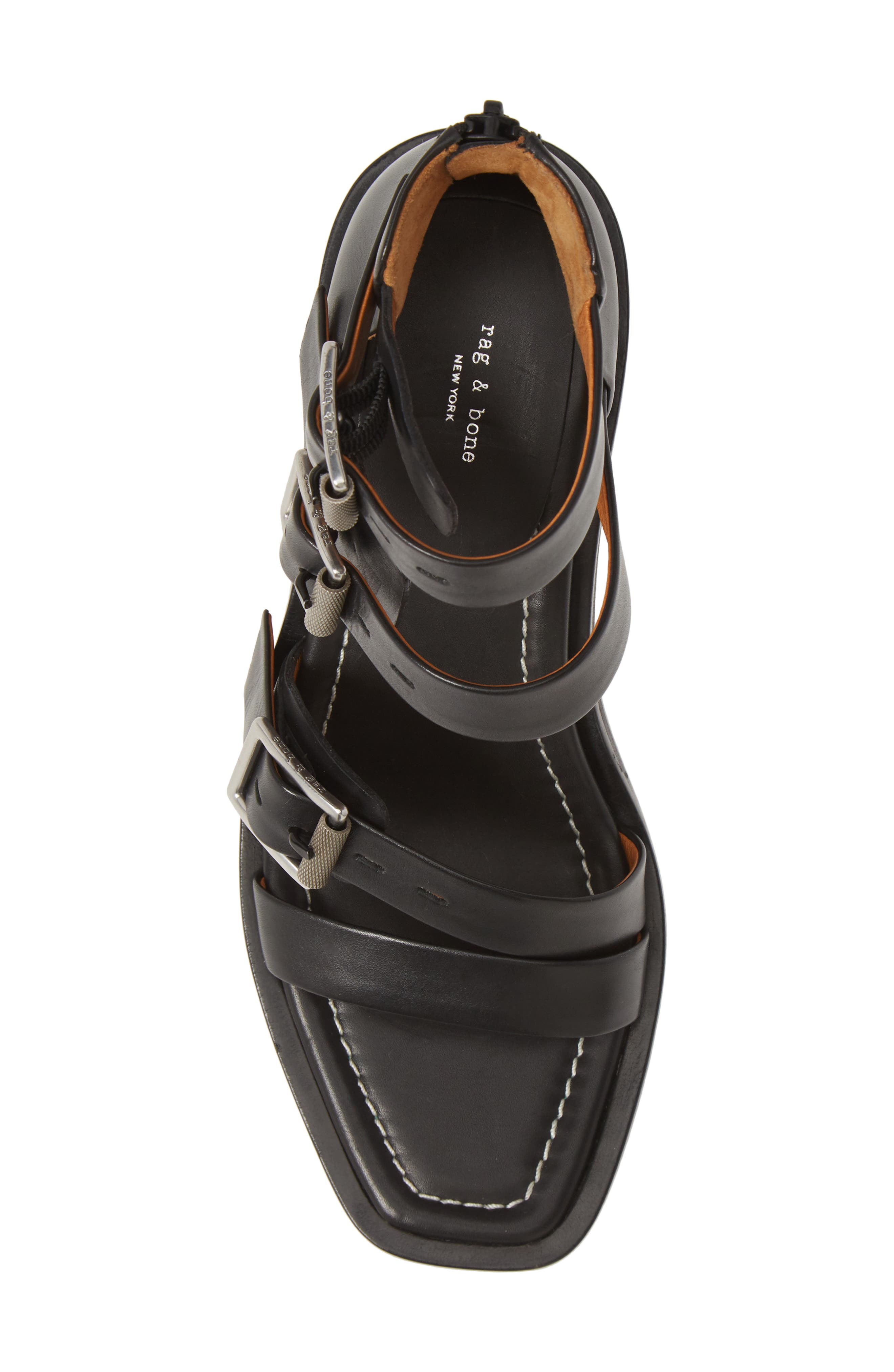 Fallon Moto Sandal, Alternate, color, BLACK