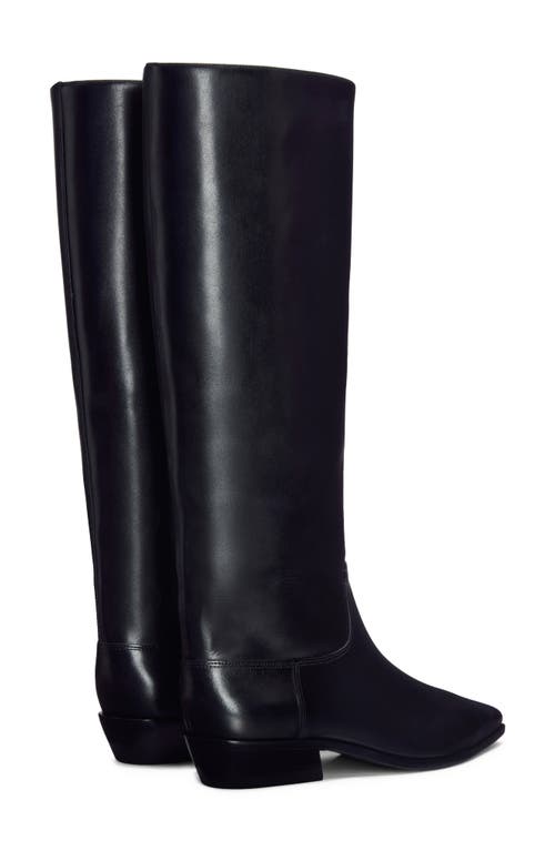 Reformation Dominique Pointed-toe Boots In Black