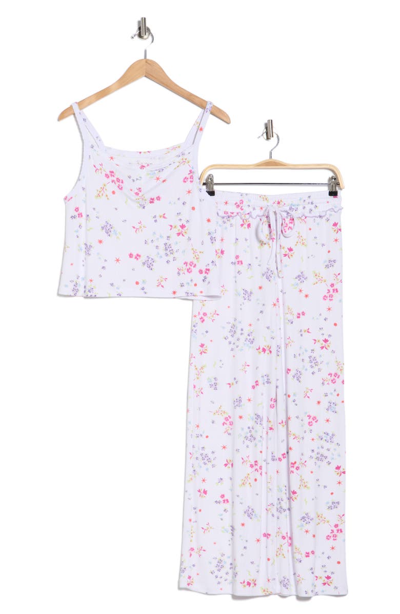 JACLYN Henley Camisole & Flare Leg Pants Pajamas, Main, color, 