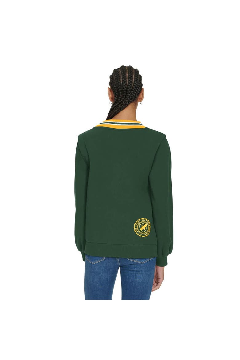 Women's Tommy Hilfiger Green Green Bay Packers Alice V-Neck Pullover Sweatshirt, Alternate, color, Green