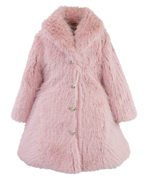 Faux Fur Shawl Flounce Coat (Toddler, Little Kid & Big Kid)