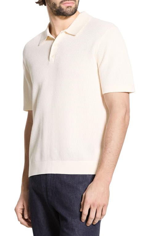 Theory Mesh Regular Fit Polo Shirt In White