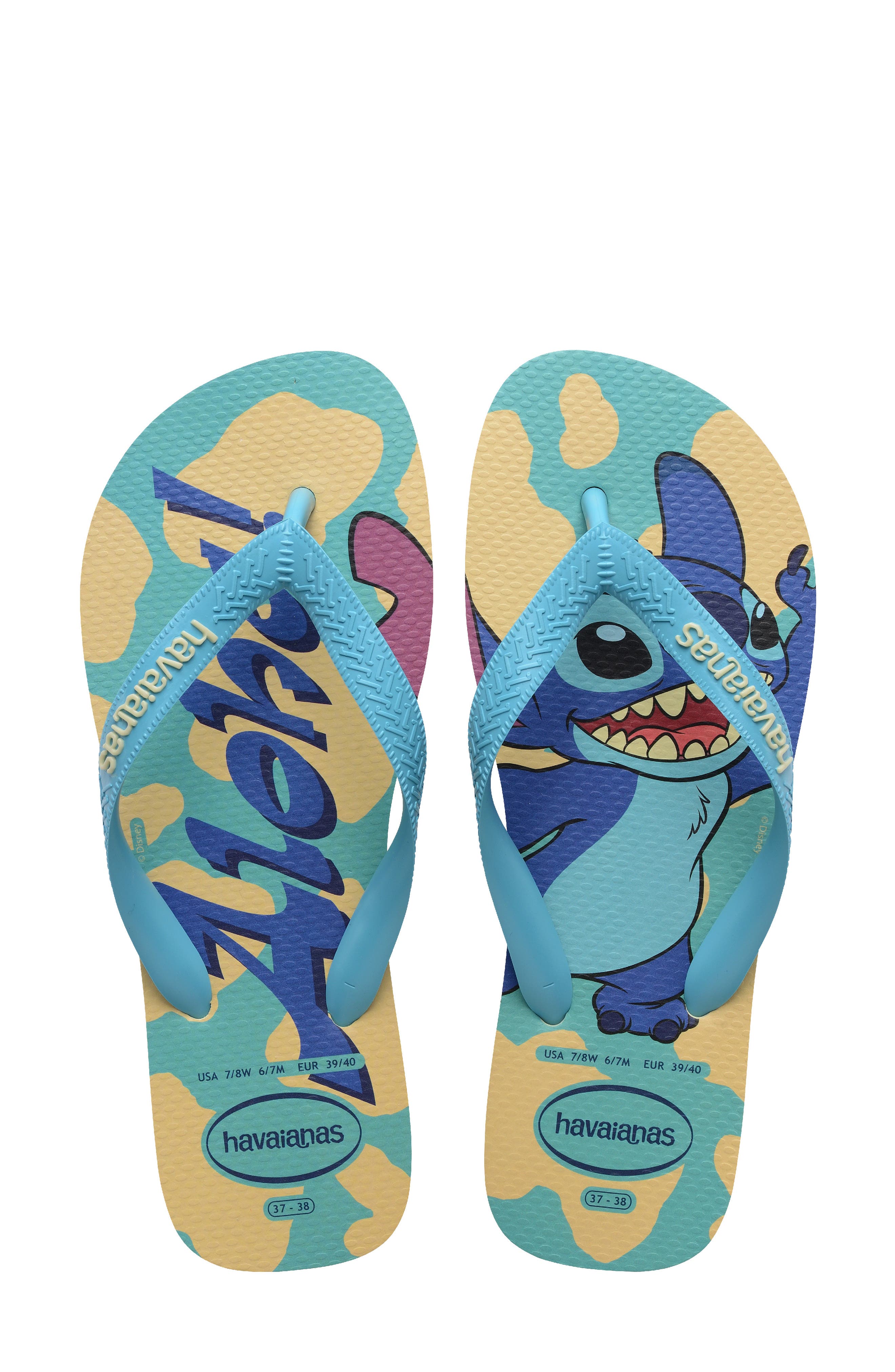 Havaianas x Disney Top Stitch Flip Flop, Alternate, color, Buttercream