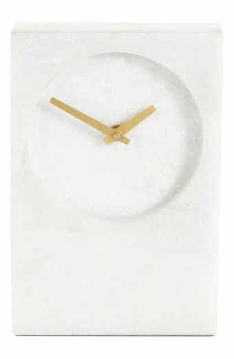 VIVIAN LUNE HOME White Marble Clock
