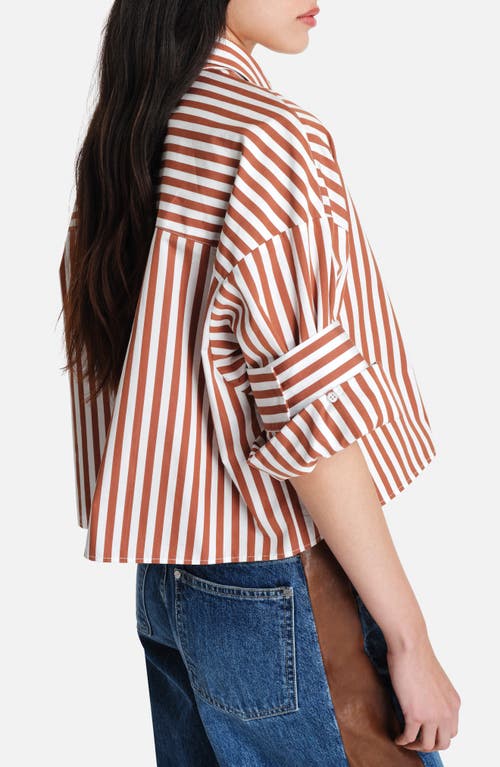 Twp Next Ex Striped Button-front Shirt In Multi