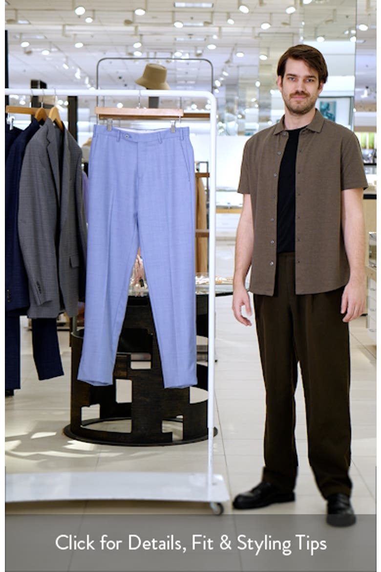 Parker Flat Front Wool Dress Pants video