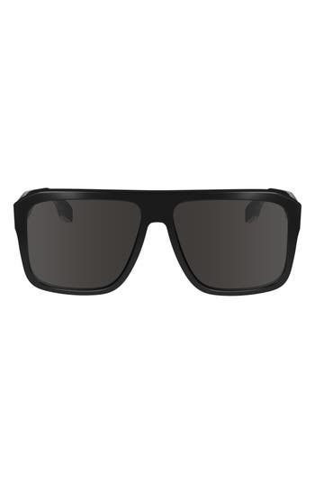 Victoria Beckham 59mm Chain Navigator Sunglasses In Black